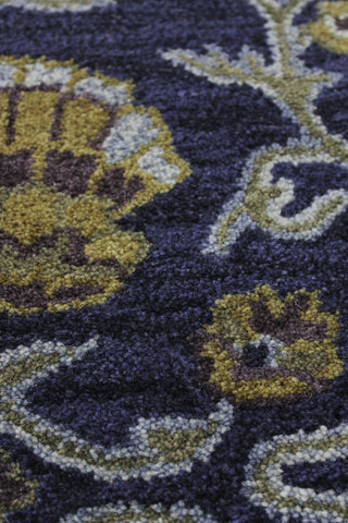 Bashian Wilshire R128-HG131 Navy Area Rug Close up