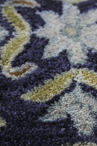 Bashian Wilshire R128-HG136 Navy Area Rug Close up