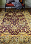 Bashian Wilshire R128-HG117 Red Area Rug Room Scene Feature