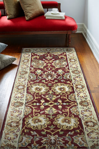 Bashian Wilshire R128-HG117 Red Area Rug Runner Room Scene