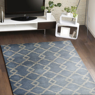 Bashian Greenwich R129-HG265 Denim Area Rug Room Scene Feature