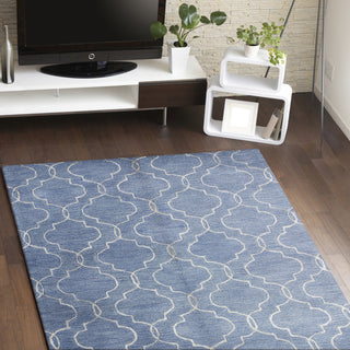 Bashian Greenwich R129-HG266 Denim Area Rug Room Scene Feature