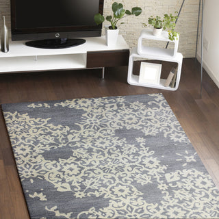 Bashian Greenwich R129-HG315 Grey Area Rug Room Scene