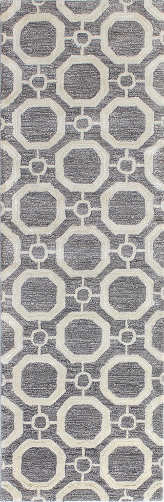 Bashian Greenwich R129-HG318 Grey Area Rug Runner