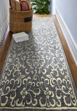 Bashian Greenwich R129-HG325 Grey Area Rug Runner Room Scene