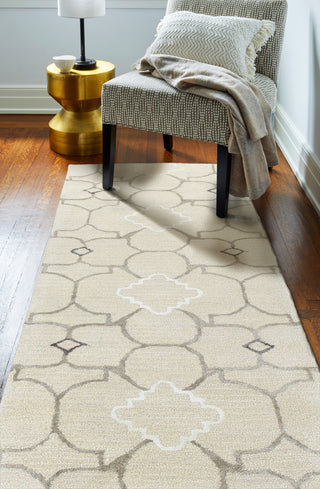 Bashian Greenwich R129-HG308 Ivory Area Rug Runner Room Scene