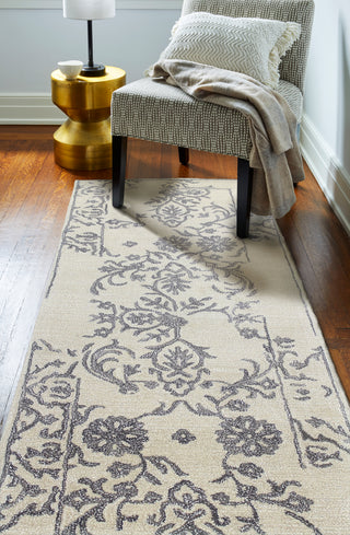 Bashian Greenwich R129-HG314 Ivory Area Rug Runner Room Scene