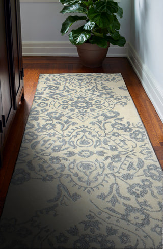 Bashian Greenwich R129-HG341 Ivory Area Rug Runner Room Scene Feature