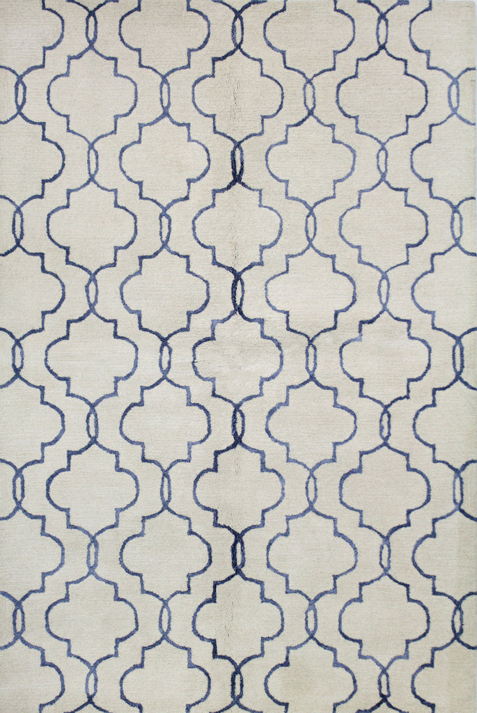 Bashian Greenwich R129-HG266 Ivory/Blue Area Rug main image