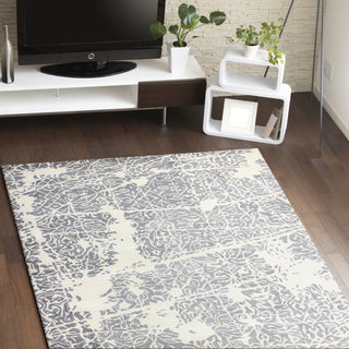 Bashian Greenwich R129-HG317 Ivory/Grey Area Rug Room Scene Feature