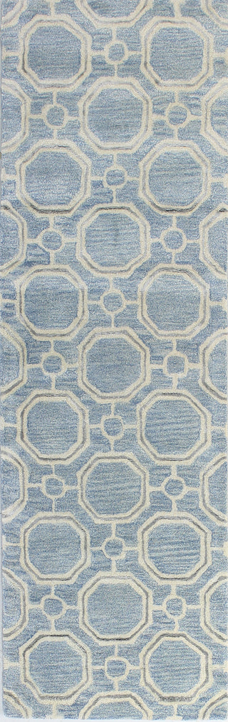 Bashian Greenwich R129-HG318 Light Blue Area Rug Runner