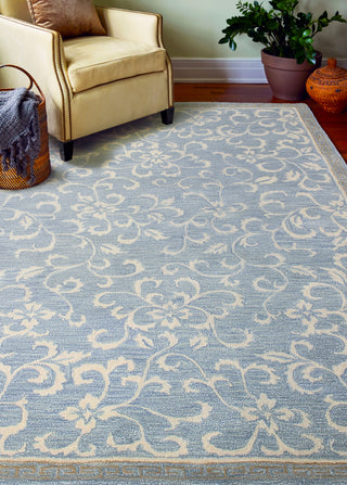 Bashian Greenwich R129-HG325 Light Blue Area Rug Room Scene