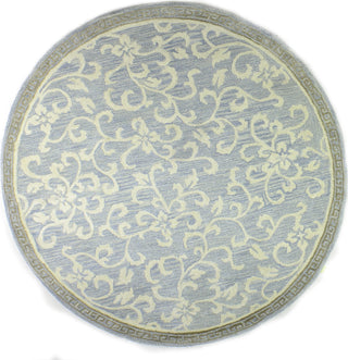 Bashian Greenwich R129-HG325 Light Blue Area Rug Round