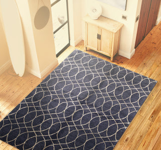 Bashian Greenwich R129-HG300 Navy Area Rug Room Scene Feature