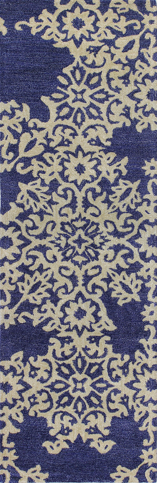 Bashian Greenwich R129-HG315 Navy Area Rug Runner