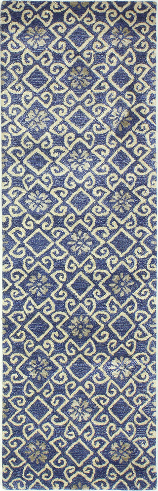 Bashian Greenwich R129-HG322 Navy Area Rug Runner