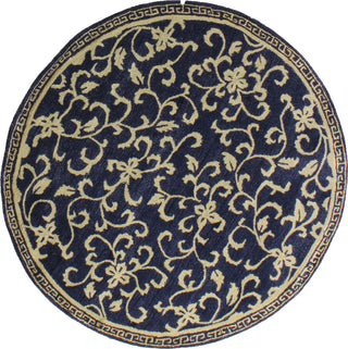 Bashian Greenwich R129-HG325 Navy Area Rug Round