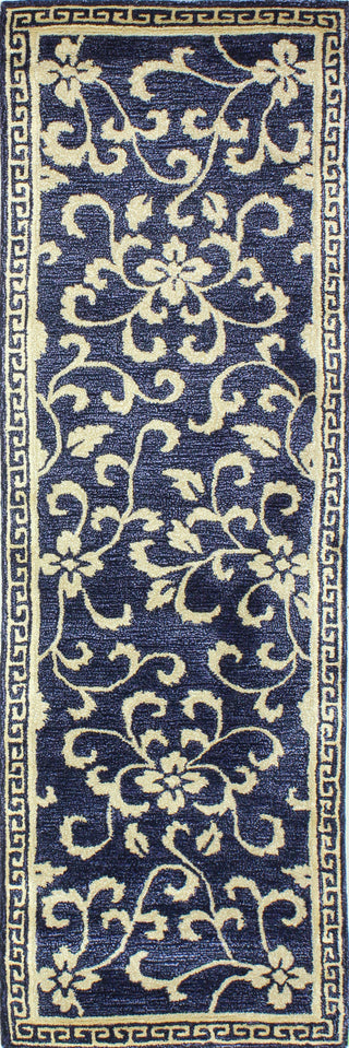 Bashian Greenwich R129-HG325 Navy Area Rug Runner