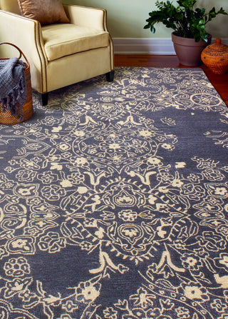 Bashian Greenwich R129-HG341 Navy Area Rug Room Scene Feature