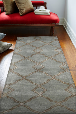 Bashian Greenwich R129-HG265 Slate Area Rug Runner Room Scene