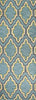Bashian Verona R130-LC134 Aqua Area Rug Runner