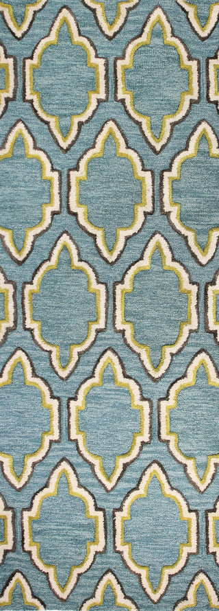 Bashian Verona R130-LC134 Aqua Area Rug Runner