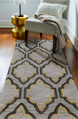 Bashian Verona R130-LC134 Grey Area Rug Runner Room Scene Feature