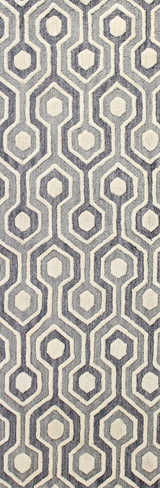 Bashian Verona R130-LC144 Grey Area Rug Runner