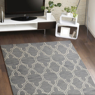 Bashian Verona R130-LC149 Grey Area Rug Room Scene Feature