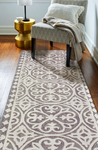 Bashian Verona R130-LC157 Grey Area Rug Runner Room Scene Feature