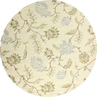 Bashian Valencia R131-AL104 Ivory Area Rug Round