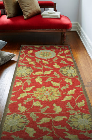 Bashian Valencia R131-BAL138 Red Area Rug Runner Room Scene Feature