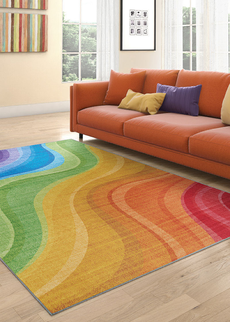 Couristan Rainbow Candiland Multi Area Rug Lifestyle Image Feature