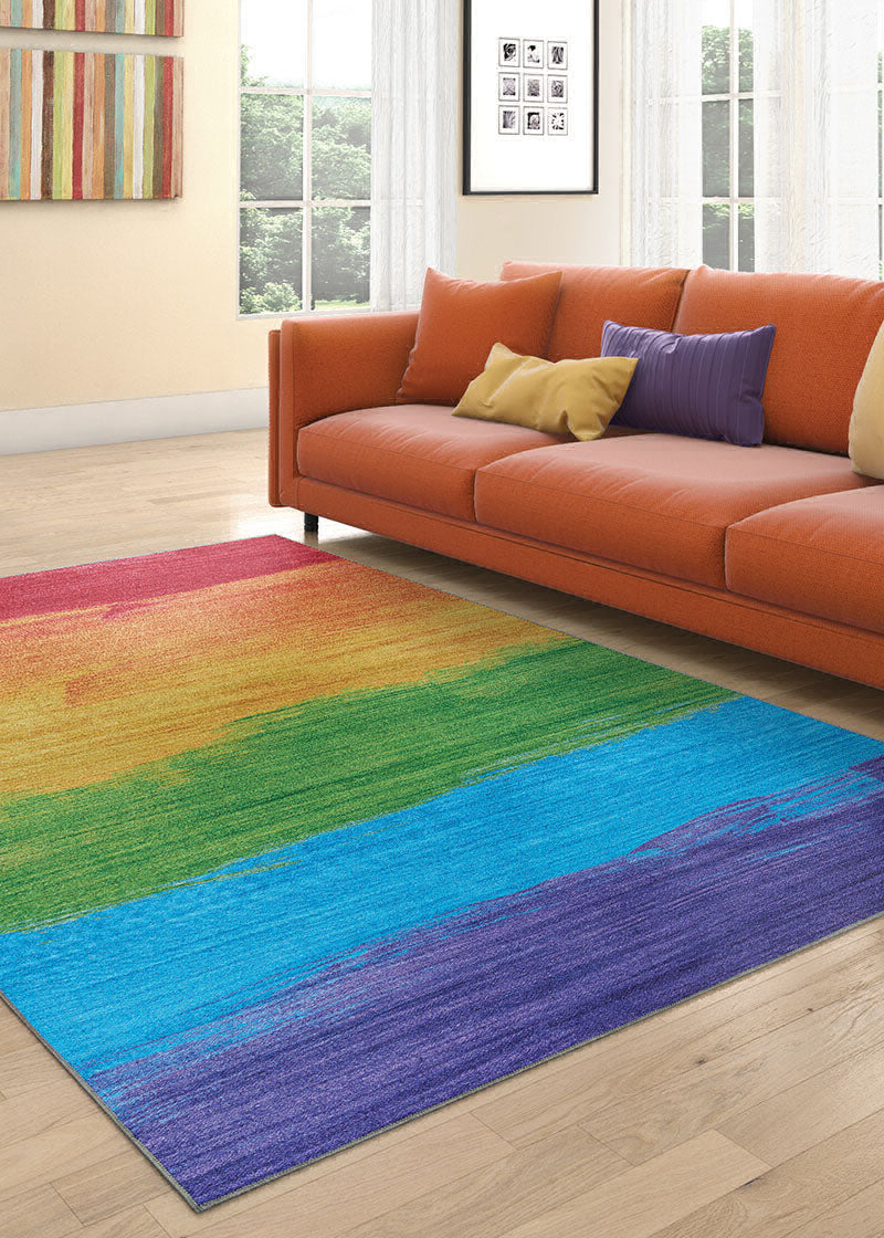 Couristan Rainbow Passion Multi Area Rug Lifestyle Image Feature