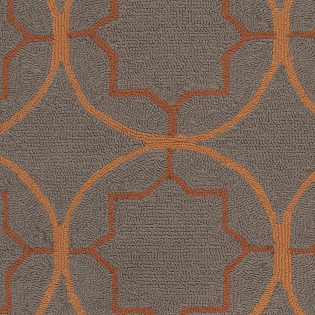 Surya Rain RAI-1095 Burnt Orange Hand Hooked Area Rug Sample Swatch