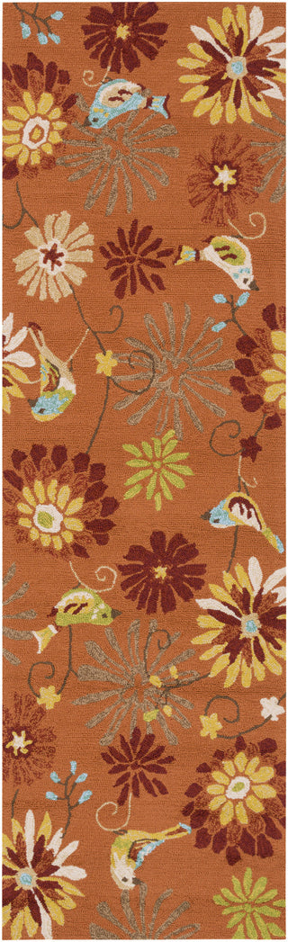 Surya Rain RAI-1104 Burnt Orange Area Rug 2'6'' x 8' Runner