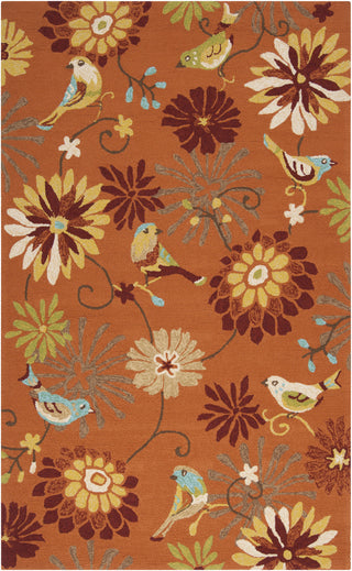 Surya Rain RAI-1104 Burnt Orange Area Rug 5' x 8'