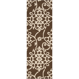 Surya Rain RAI-1105 Chocolate Area Rug 2'6'' x 8' Runner