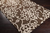 Surya Rain RAI-1105 Chocolate Hand Hooked Area Rug 5x8 Corner