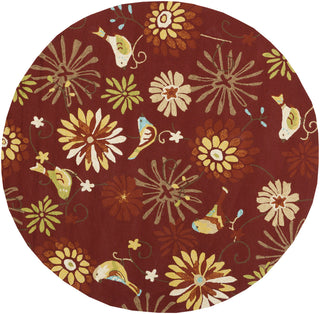 Surya Rain RAI-1106 Burgundy Area Rug 8' Round