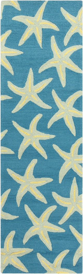 Surya Rain RAI-1137 Teal Area Rug 2'6'' x 8' Runner