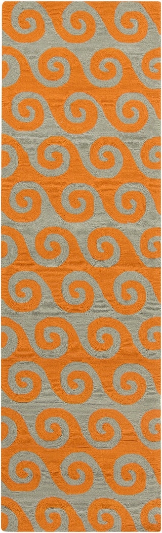 Surya Rain RAI-1138 Burnt Orange Area Rug 2'6'' x 8' Runner