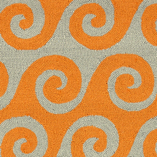 Surya Rain RAI-1138 Burnt Orange Hand Hooked Area Rug Sample Swatch