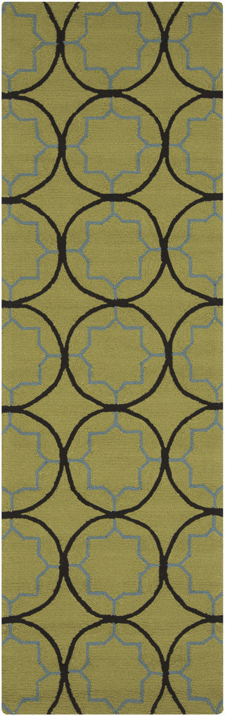 Surya Rain RAI-1145 Olive Area Rug 2'6'' x 8' Runner