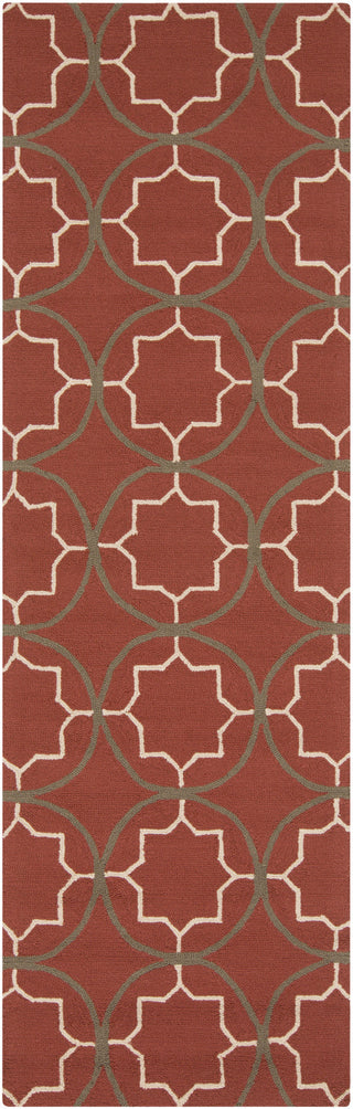 Surya Rain RAI-1146 Burgundy Area Rug 2'6'' x 8' Runner