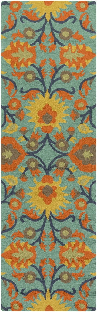 Surya Rain RAI-1147 Coral Area Rug 2'6'' x 8' Runner