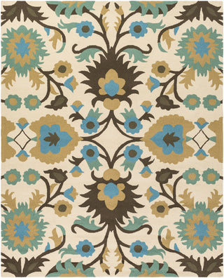 Surya Rain RAI-1148 Teal Hand Hooked Area Rug 8' X 10'