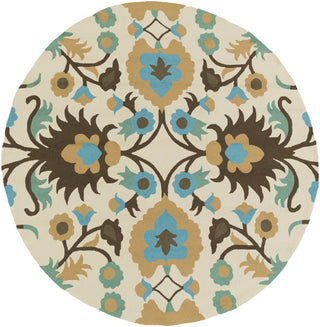 Surya Rain RAI-1148 Teal Area Rug 8' Round