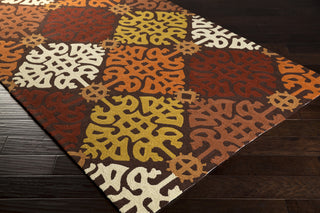 Surya Rain RAI-1149 Cherry Hand Hooked Area Rug 5x8 Corner