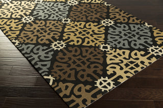 Surya Rain RAI-1150 Chocolate Hand Hooked Area Rug 5x8 Corner